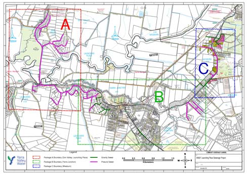 Launching Place sewerage project map